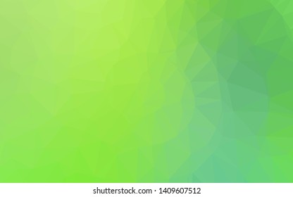 Light Blue, Green vector low poly cover. An elegant bright illustration with gradient. Polygonal design for your web site.