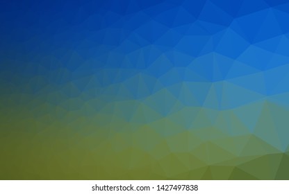Light Blue, Green vector low poly cover. Shining colored illustration in a Brand new style. Polygonal design for your web site.