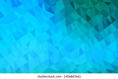 Light Blue, Green vector low poly texture. Colorful illustration in abstract style with gradient. Template for your brand book.