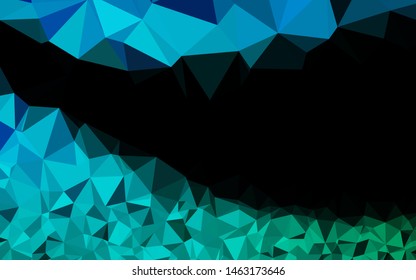 Light Blue, Green vector low poly texture. Brand new colorful illustration in with gradient. Polygonal design for your web site.