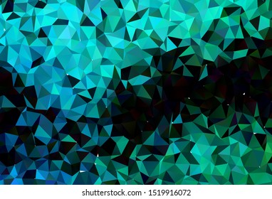 Light Blue, Green vector low poly layout. Glitter abstract illustration with an elegant design. Textured pattern for background.