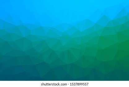 Light Blue, Green vector low poly texture. Colorful abstract illustration with gradient. Elegant pattern for a brand book.