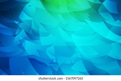 Light Blue, Green vector low poly background. Modern abstract illustration with triangles. A new texture for your web site.