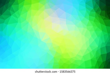 Light Blue, Green vector low poly layout. Geometric illustration in Origami style with gradient.  New template for your brand book.