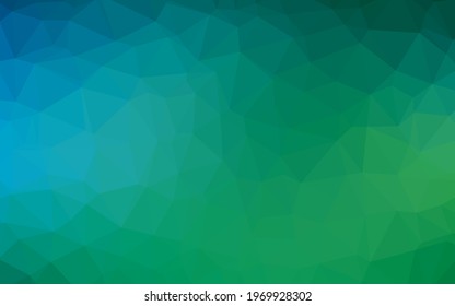 Light Blue, Green vector low poly texture. Colorful illustration in Origami style with gradient.  Completely new design for your business.