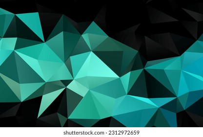 Light Blue, Green vector low poly texture. Creative illustration in halftone style with gradient. Triangular pattern for your business design.