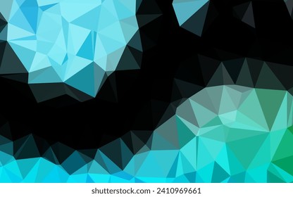 Light Blue, Green vector low poly texture. Colorful illustration in Origami style with gradient.  Completely new template for your business design.
