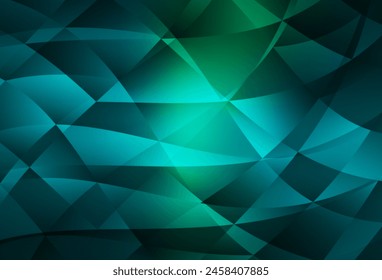 Azul claro, Vector verde baja textura de poli. Muestra geométrica triangular con gradiente.  Nuevo estilo para el diseño de su empresa.