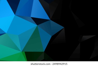 Light Blue, Green vector low poly layout. Shining colored illustration in a Brand new style. Polygonal design for your web site.