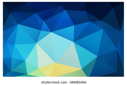 Light Blue, Green vector Low poly crystal background. Polygon design pattern. Low poly illustration, low polygon background.