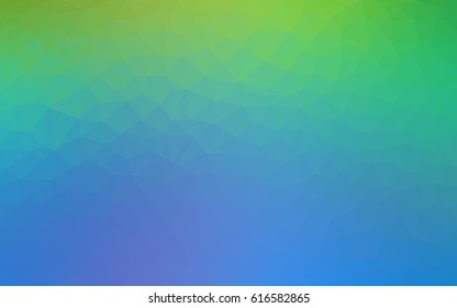 Light Blue, Green vector Low poly crystal background. Polygon design pattern. Low poly illustration, low polygon background.