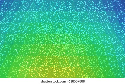 Light Blue, Green vector low poly crystal background with snowflakes. Polygon christmas design pattern . Low poly illustration of New Year celebration.