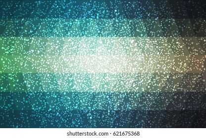 Light Blue, Green vector low poly crystal background with snowflakes. Polygon christmas design pattern . Low poly illustration of New Year celebration.