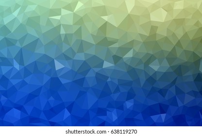 Light Blue, Green vector Low poly crystal background. Polygon design pattern. Low poly illustration, low polygon background.