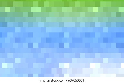 Light Blue, Green vector low poly background. A sample with a polygonal design. Illustration in polygonal style with repeating squares