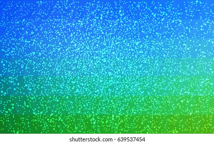 Light Blue, Green vector low poly crystal background with snowflakes. Polygon christmas design pattern . Low poly illustration of New Year celebration.