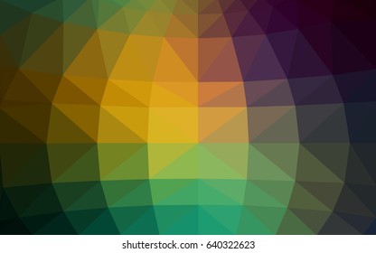 Light Blue, Green vector Low poly crystal background. Polygon design pattern. Low poly illustration, low polygon background.