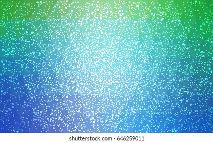 Light Blue, Green vector low poly crystal background with snowflakes. Polygon christmas design pattern . Low poly illustration of New Year celebration.