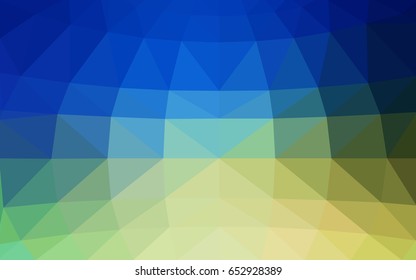 Light Blue, Green vector Low poly crystal background. Polygon design pattern. Low poly illustration, low polygon background.