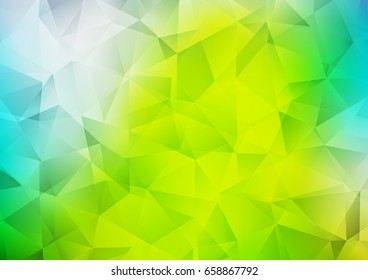 Light Blue, Green vector low poly pattern. Colorful illustration in abstract style with gradient. A completely new template for your business design.