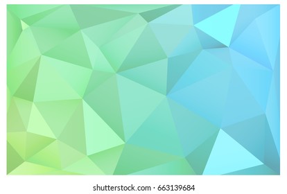 Azul claro, Vector verde Fondo de cristal de baja poli. Patrón de diseño de polígono. Ilustración baja del poli, fondo bajo del polígono.