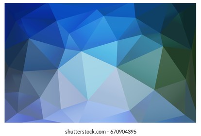 Light Blue, Green vector Low poly crystal background. Polygon design pattern. Low poly illustration, low polygon background.