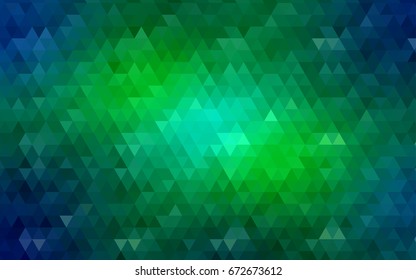 Light Blue, Green vector low poly background. A vague abstract illustration with gradient. The polygonal design can be used for your web site.