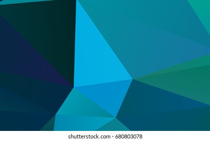 Light Blue, Green vector low poly pattern. Geometric illustration in Origami style with gradient.  The polygonal design can be used for your web site.