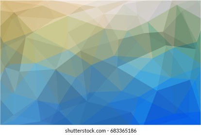Light Blue, Green vector Low poly crystal background. Polygon design pattern. Low poly illustration, low polygon background.