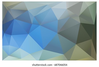 Light Blue, Green vector Low poly crystal background. Polygon design pattern. Low poly illustration, low polygon background.