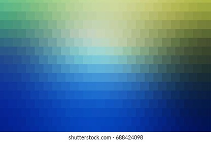 Light Blue, Green vector low poly background. A sample with a polygonal design. Illustration in polygonal style with repeating squares