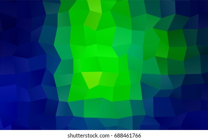 Light Blue, Green vector low poly background. A sample with a polygonal design. Illustration in polygonal style with repeating squares