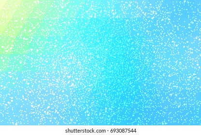 Light Blue, Green vector low poly crystal background with snowflakes. Polygon christmas design pattern . Low poly illustration of New Year celebration.