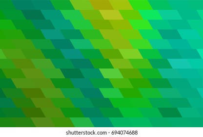 Light Blue, Green vector low poly background. A sample with a polygonal design. Illustration in polygonal style with repeating squares
