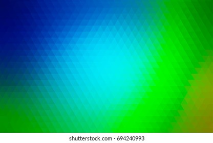 Light Blue, Green vector low poly template. Colorful illustration in abstract style with gradient. The polygonal design can be used for your web site.