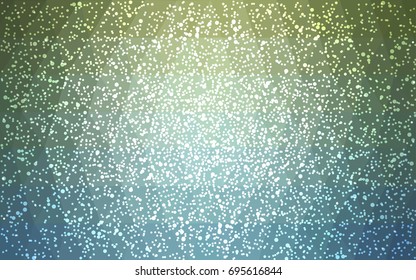 Light Blue, Green vector low poly crystal background with snowflakes. Polygon christmas design pattern . Low poly illustration of New Year celebration.