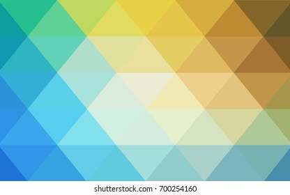 Light Blue, Green vector Low poly crystal background. Polygon design pattern. Low poly illustration, low polygon background.