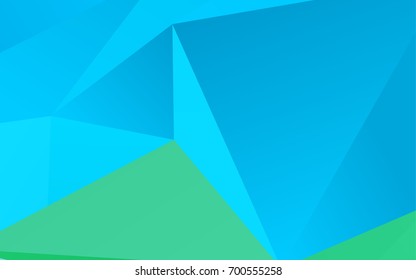 Light Blue, Green vector low poly background. Glitter abstract illustration with an elegant design. The polygonal design can be used for your web site.