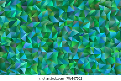 Light Blue, Green vector low poly pattern. Shining colored illustration in a brand-new style. A new texture for your design.