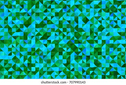 Light Blue, Green vector low poly pattern. Shining illustration, which consist of triangles. The completely new template can be used for your brand book.