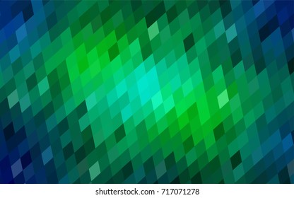 Light Blue, Green vector low poly background. A sample with a polygonal design. Illustration in polygonal style with repeating squares