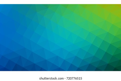 Light Blue, Green vector Low poly crystal background. Polygon design pattern. Low poly illustration, low polygon background.