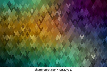Light Blue, Green vector low poly background. A sample with a polygonal design. Illustration in polygonal style with repeating squares