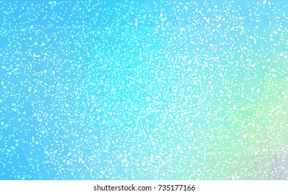 Light Blue, Green vector low poly crystal background with snowflakes. Polygon christmas design pattern . Low poly illustration of New Year celebration.