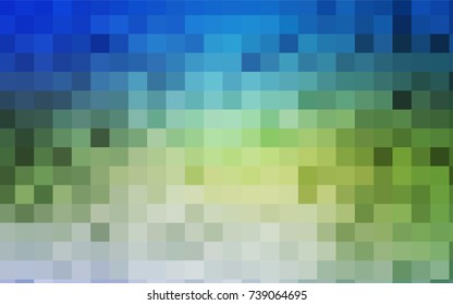 Light Blue, Green vector low poly background. A sample with a polygonal design. Illustration in polygonal style with repeating squares