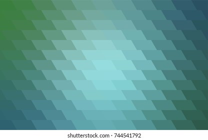 Light Blue, Green vector low poly background. A sample with a polygonal design. Illustration in polygonal style with repeating squares
