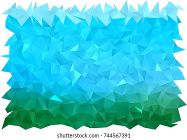 Light Blue, Green vector low poly pattern. Geometric illustration in Origami style with gradient.  Brand-new design for your business.