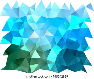 Light Blue, Green vector low poly pattern. Colorful illustration in abstract style with gradient. Brand-new design for your business.