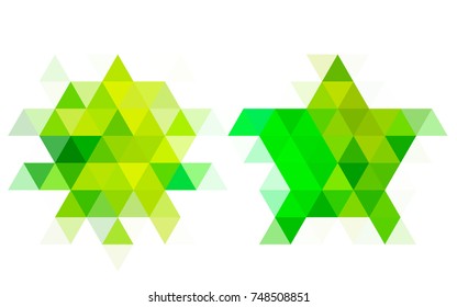 Light Blue, Green vector low poly template. Glitter abstract illustration with an elegant design. The polygonal design can be used for your web site.