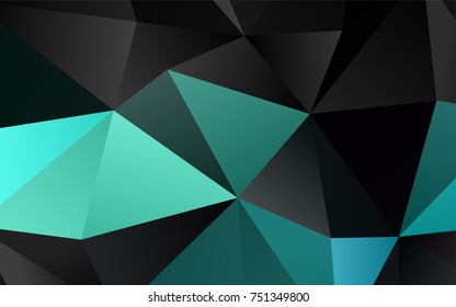 Light Blue, Green vector low poly background. Creative geometric illustration in Origami style with gradient. Brand-new style for your business design.